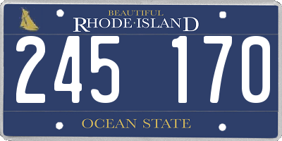 RI license plate 245170