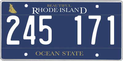 RI license plate 245171