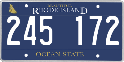 RI license plate 245172