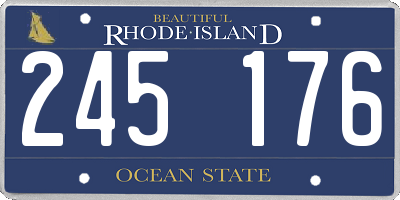 RI license plate 245176