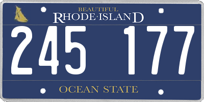 RI license plate 245177