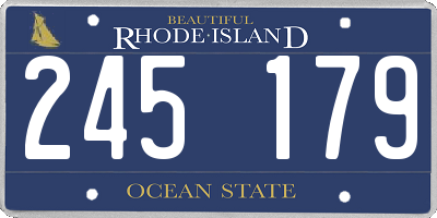 RI license plate 245179