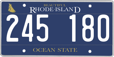 RI license plate 245180