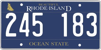 RI license plate 245183