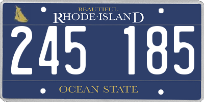 RI license plate 245185