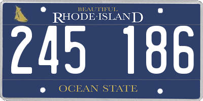 RI license plate 245186