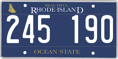 RI license plate 245190