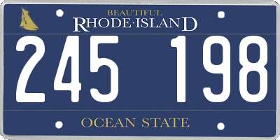 RI license plate 245198