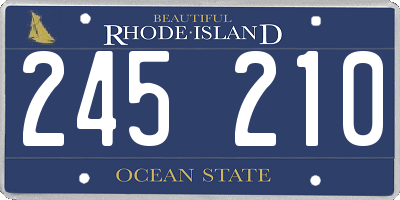 RI license plate 245210