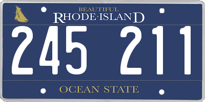 RI license plate 245211