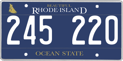 RI license plate 245220