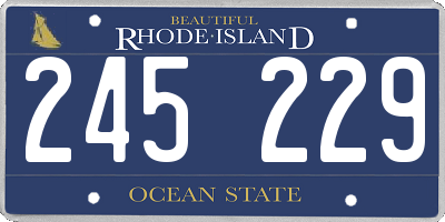 RI license plate 245229