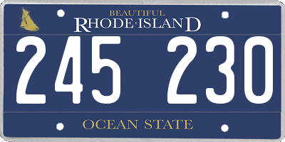 RI license plate 245230