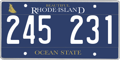 RI license plate 245231