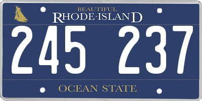 RI license plate 245237