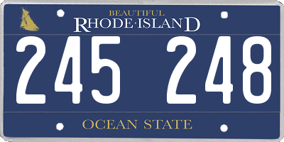 RI license plate 245248