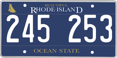 RI license plate 245253