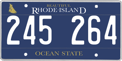 RI license plate 245264