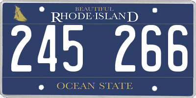 RI license plate 245266