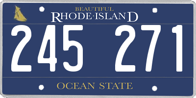 RI license plate 245271