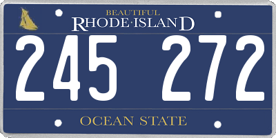 RI license plate 245272