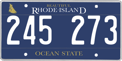 RI license plate 245273