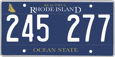RI license plate 245277