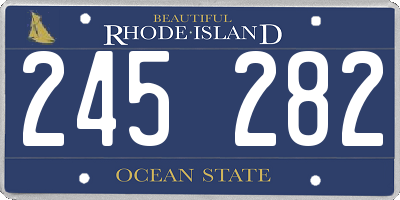 RI license plate 245282