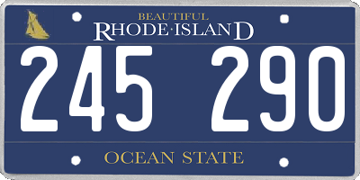 RI license plate 245290