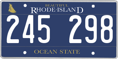 RI license plate 245298