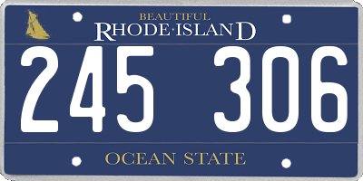 RI license plate 245306
