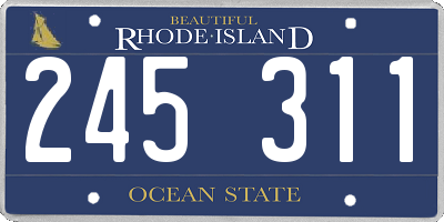 RI license plate 245311