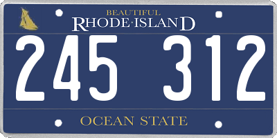 RI license plate 245312