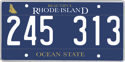RI license plate 245313
