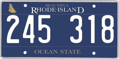 RI license plate 245318