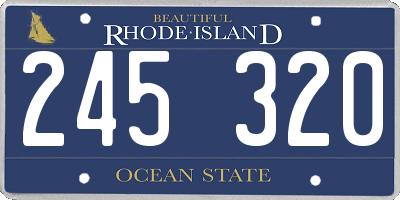RI license plate 245320