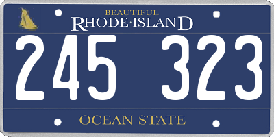 RI license plate 245323