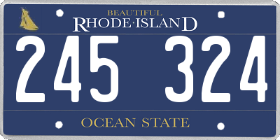 RI license plate 245324