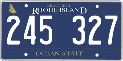 RI license plate 245327