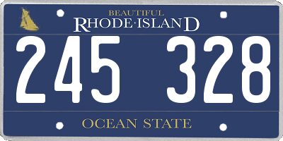 RI license plate 245328