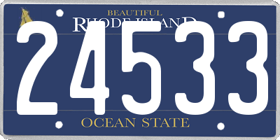 RI license plate 24533