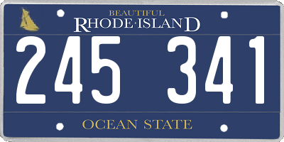 RI license plate 245341