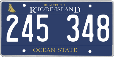 RI license plate 245348