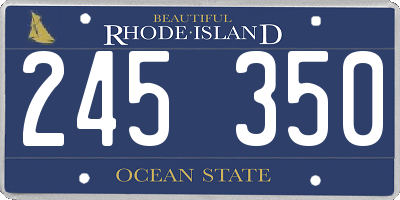 RI license plate 245350