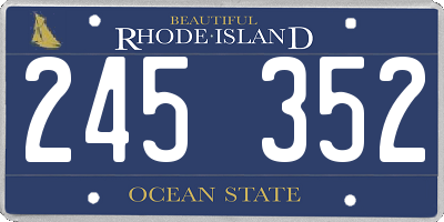 RI license plate 245352