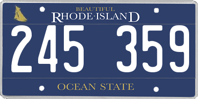 RI license plate 245359