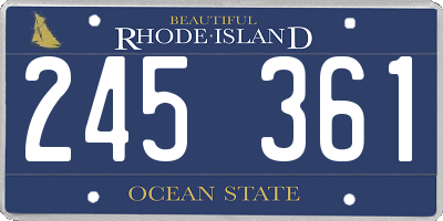 RI license plate 245361