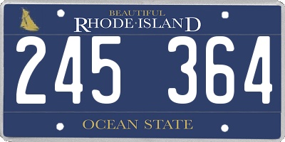 RI license plate 245364