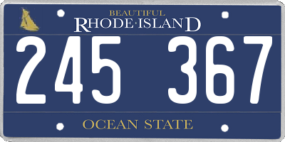 RI license plate 245367