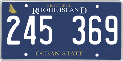 RI license plate 245369